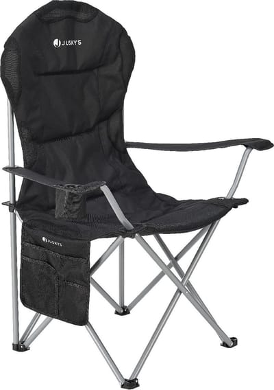 Campingstoel / Vouwstoel Lido - Zwart - Incl. Opbergtas