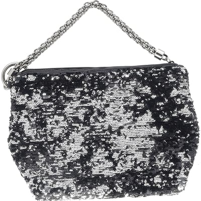 Jimmy Choo Medium Callie Clutch Bag In Zwarte Pailletten