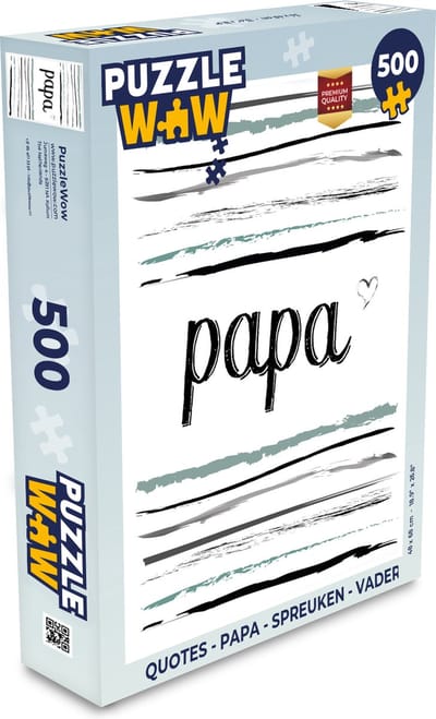 Puzzel Quotes - Papa - Spreuken - Vader - Legpuzzel - Puzzel 500 stukjes - Vaderdag cadeautje - Cadeau voor vader en papa
