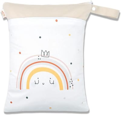 Luiertas Organiser - Natte Droge Tas - Baby Onderweg - Dubbele Rits Scheiding - 30x40cm - Regenboog