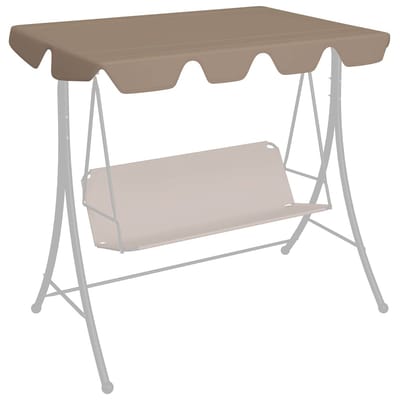 vidaXL - Vervangingsluifel - voor - schommelbank - 188/168x145/110 - cm - taupe