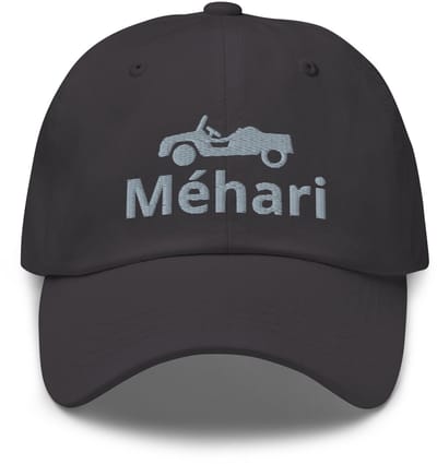 De2pktjes - Geborduurde Citroën Méhari pet - Donkergrijs
