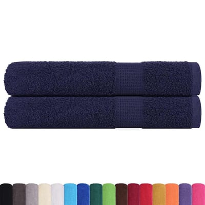 vidaXL - Handdoeken - FROGN - 2 - st - 100x200 - cm - 360 - g/m² - marineblauw