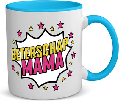 Akyol - beterschap mama koffiemok - theemok - blauw - Beterschap - je moeder - beterschap cadeau - kado - moeder - 350 ML inhoud
