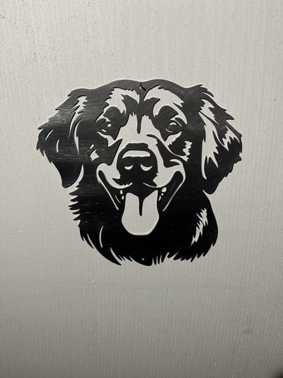 Metalen Hond - Golden Retriever - Wanddecoratie Cortenstaal