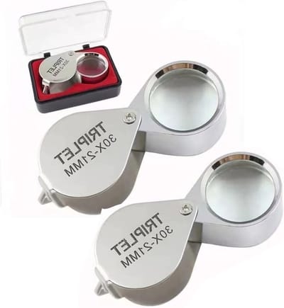 Professionele Vouwloep voor Horlogemakers en Juweliers - Handige Pocket Magnifier (2 Stuks) voor Nauwkeurige Inspectie en Detailwerk