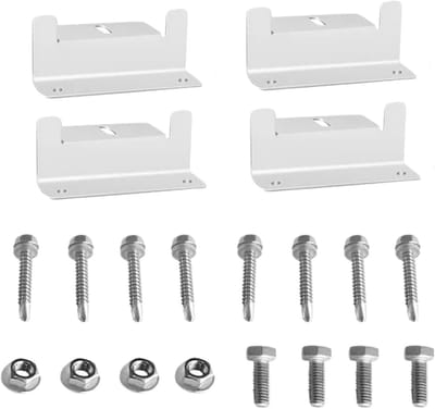 Zonnepaneelhouders - Dakmontagehouder - Energie Opwekken - Robuuste Aluminiumlegering - 4 Stuks - Zilver