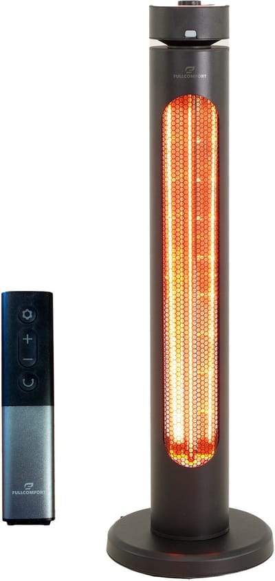 I-Red Tower Infrarood Terrasverwarmer Vrijstaand - 1500W - Terrasheater - Afstandsbediening - Timer - Oscillatie