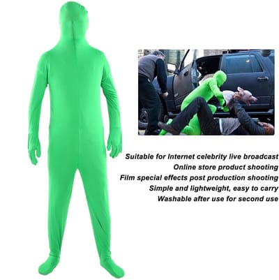 Dailygoods- Bodysuit Groen - Chromakey Bodysuit - Volledig Lichaam - Unisex Kostuum - Fotografie/Film - Lichtgewicht/Ademend - Groene Suit
