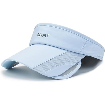 Heren Dames Verstelbare Tennis Caps Sport Hoofdband Klassieke Zon Sport Vizier Hoed Hardloop Caps Tennis Strandhoed Outdoor Sport Hoed white