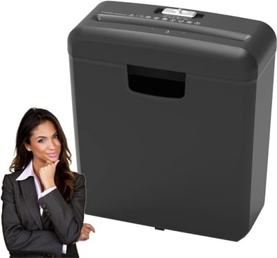 TIM® Papierversnipperaar - Papierversnipperaars - Papierversnipperaar Voor Thuis - Papiervernietiger - Papier Versnipperaar - Papiervernietiger Voor Thuis - Zwart - 32cm x 14cm x 39cm