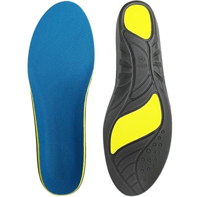 3D Orthopedische inlegzolen Platvoeten Voetboogondersteuning Orthopedische inzetstukken Plantaire Fasciitis Voetpijn Pronatie voor Mannen Vrouwen Unisex M blauw