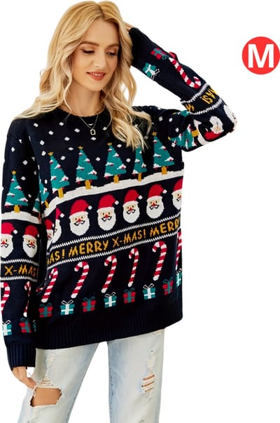 Bovista Kersttrui - Dames - Foute Kersttrui - Christmas Sweater - Kerst Sweater - Christmas Jumper - Pyjama - Winter - Maat M - Schattig