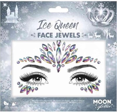 Moon Creations - Moon Glitter - Ice Queen Gezicht Diamanten Sticker - Multicolours