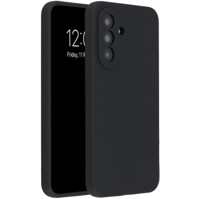 Accezz Hoesje - Geschikt voor Samsung Galaxy A37 (5G) - Liquid Silicone Backcover - Zwart