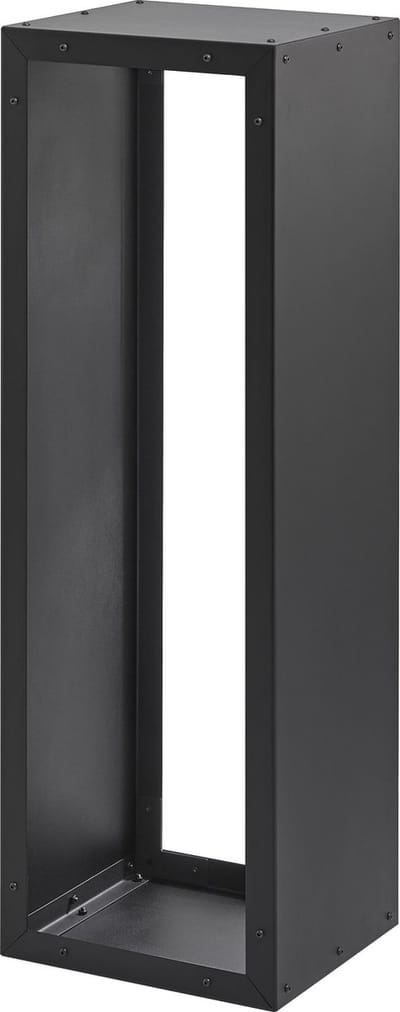 Opslag Haardhout binnen - Haardhout rek - Brandhout rek - zwart metaal- 116x38x35cm