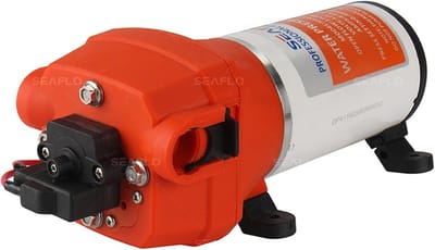 Waterdrukpomp - Membraanpomp - Watersystemen - Zelfaanzuigend droogloop - 12 Volt 17 L/min - Oranje