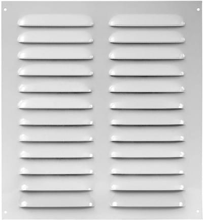 Ventilatierooster met insectenhor voor binnen en buiten 255 x 280 mm wit