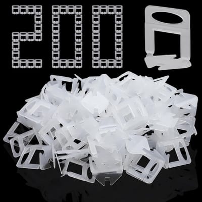 200pcs zelf-nivellerende kruising - 3mm zelf-nivellerende kruising - precieze nivellering - verhoogde efficiëntie - geschikt voor tegel diktes van 3 tot 15 mm
