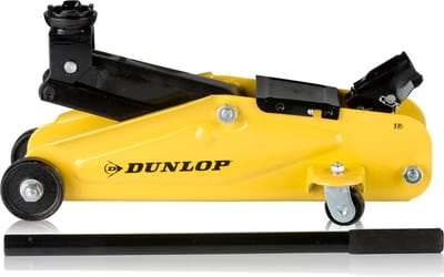 Dunlop Hydraulische Auto Krik - Autokrik met 2000KG Hefvermogen - Garagekrik met Lifthoogte 135mm tot 305mm - Metaal - Geel/ Zwart
