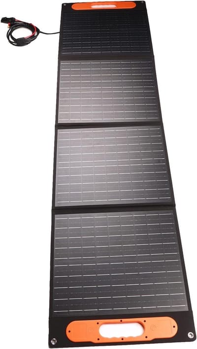 Draagbaar Zonnepaneel - Opvouwbaar Paneel - Energie Opwekken - Hoge Efficiëntie 22% - 100W Vermogen - Zwart