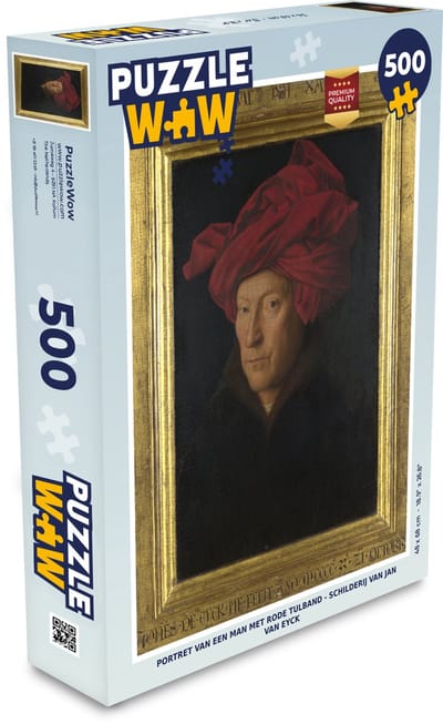 Puzzel Portret van een man met rode tulband - Schilderij van Jan van Eyck - Legpuzzel - Puzzel 500 stukjes