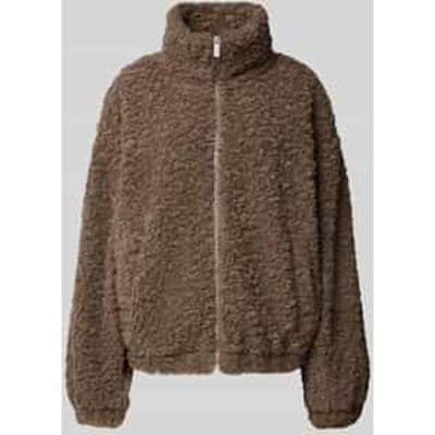 Teddyfleece jas met opstaande kraag