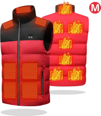Bovista Verwarmde Bodywarmer - Heated Vest - Elektrische Bodywarmer - 3 Warmtestanden - Oplaadbaar - Unisex - Maat M - Rood