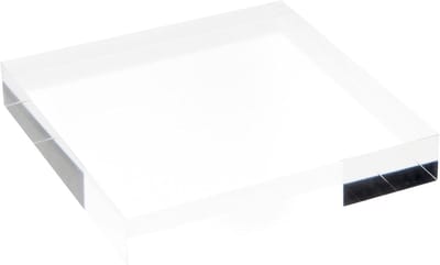 Acryl Vierkant Blok - Display Standaard - Objecten Tonen - Gepolijste Afwerking - 15x15x2.5 cm - Transparant