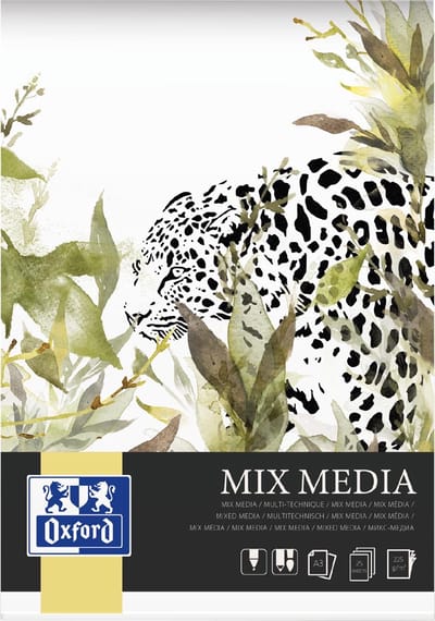 Tekenblok oxford mix media a3 25 vel | 5 stuks