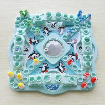 Jeu de société 3D Préféré des Enfants Course de Pingouins Échecs Interactif Parent-Enfant Jouet axé sur l'Apprentissage Jeux pour Enfants