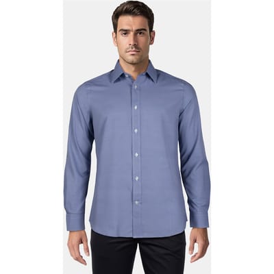 Scotch & Soda 4 Way Stretchdress Shirt Navy Size: 40 | Formal Shirts Outlet | Heren | Blauw