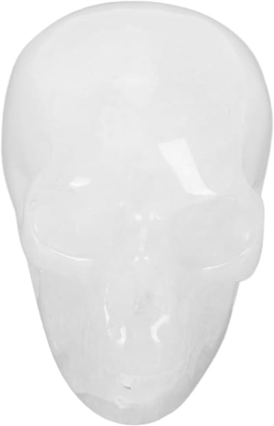 Kristallen Schedel Standbeeld voor Meditatie en Ontspanning - 2 Inch Hoofd Handgesneden en Gepolijst