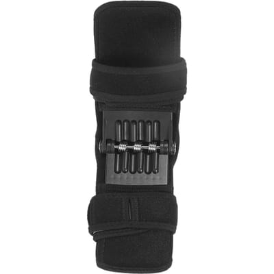 1 stuks Patella Boosters Veerlift Knieondersteuningsbrace voor Bergbeklimmen Squat zwart