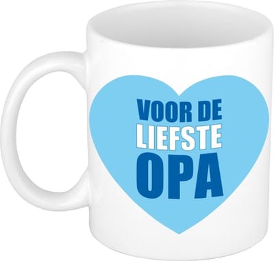 Opa verjaardag cadeau mok / beker - voor de liefste opa - 300 ml