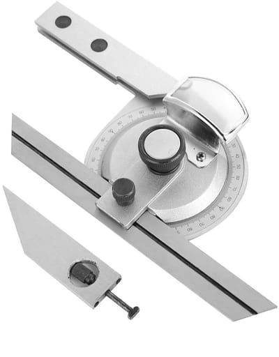 Dailygoods- Gradenboog 360 Graden - Digitale Hoekmeter - Goniometer met Vergrootglas - Lasergravering - Robuust Staal - Nauwkeurigheid 3