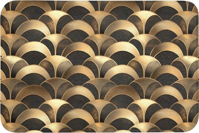 Badmat 90x60 cm - Antislip - Schubben - Structuur - Goud - Badmatten voor badkamer - Badkamermat - Douchemat - Badkamer mat