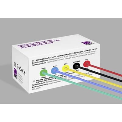 TRU COMPONENTS TC-14085016 Siliconen draad 1.27 mm² Rood, Zwart, Geel, Blauw, Groen 1 set(s)