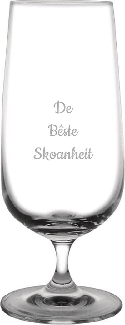 Gegraveerde bierglas op voet 41cl De Bêste Skoanheit