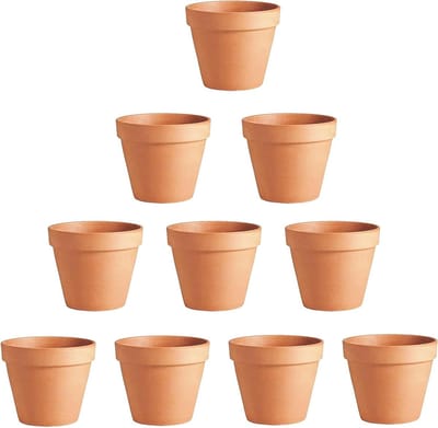 ByShane - Terracotta bloempotten met drainagegat voor sappige planten - Set van 10