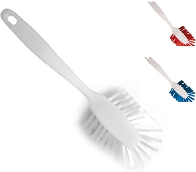 Hygostar Hygiëne Afwasborstel – Wit – Ergonomisch – Harde Borstels – Voor Keuken & Professioneel Gebruik