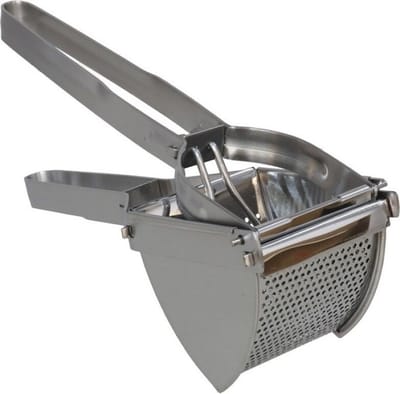 Gerimport Aardappelpers / puree pers - RVS - zilver - 29 cm - fijne structuur - vaatwasser bestendig