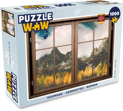 Puzzel Doorkijk - Berg - Boom - Legpuzzel - Puzzel 1000 stukjes volwassenen