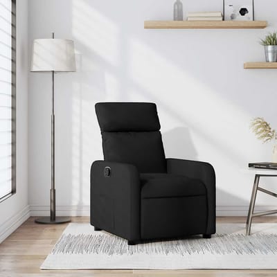 vidaXL - Fauteuil - verstelbaar - stof - zwart