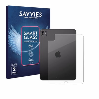 2 Stuks Savvies Screenprotector - geschikt voor Apple iPad Pro 11" 2025 (Achterkant) - beschermfolie glas transparant