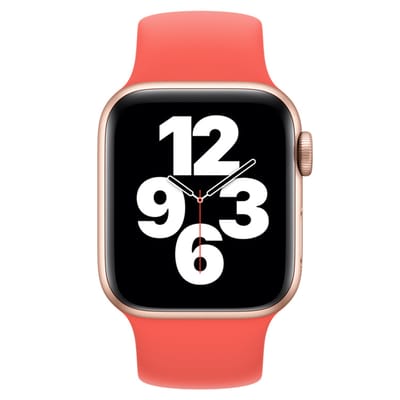 Apple Siliconen solobandje voor de Apple Watch | 44/45/46/49 mm - Maat 11 - Pink Citrus