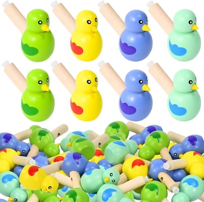 24 Houten Vogelfluitjes voor Kinderen – Feestfluitjes voor Verjaardag, School en Cadeaus