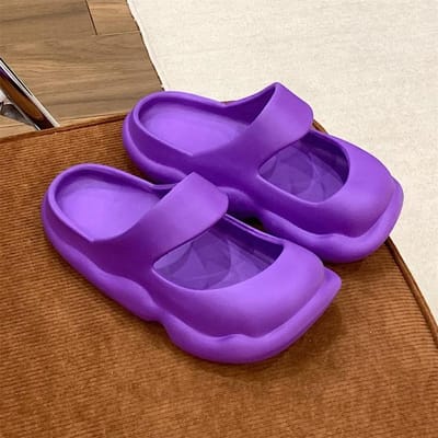 Damesschoenen Mary Jane Pantoffels Vrouwelijk Schattig Zomer Strand Sandalen Pantoffels Eva Antislip Buiten Wolken Pantoffels Slides Muiltjes Schoenen 42-43 lavendel
