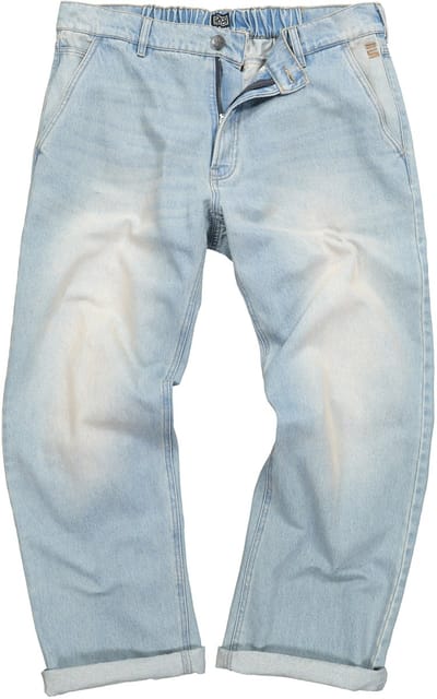STHUGE - Heren - Jeans Baggy Fit 5-pocket gebleekt denim - Gebleekt denim - Maat 52