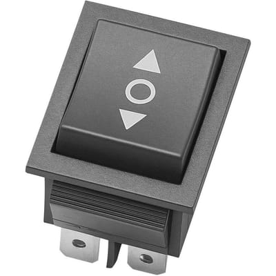 Interrupteur à bascule, Interrupteur à bascule DPDT Momentané à 6 broches, 3 positions (SUR)-De-(SUR) Interrupteur à bascule de polarité AC 250V/16A 125V/20A pour voiture, bateau automatique